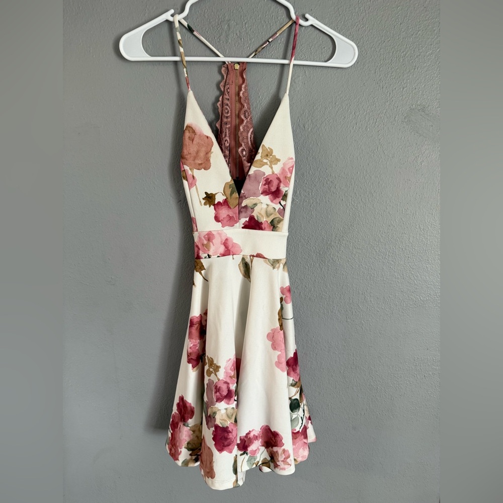 Windsor Floral Sleeveless Dress - Pink and White